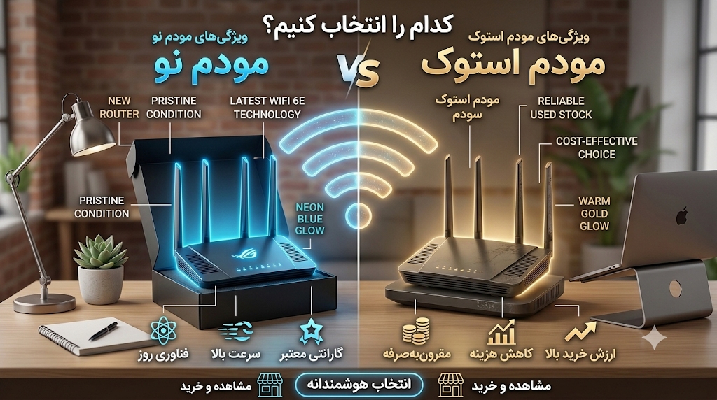 مودم استوک بخریم یا نو؟ بررسی مزایا، معایب و راهنمای خرید