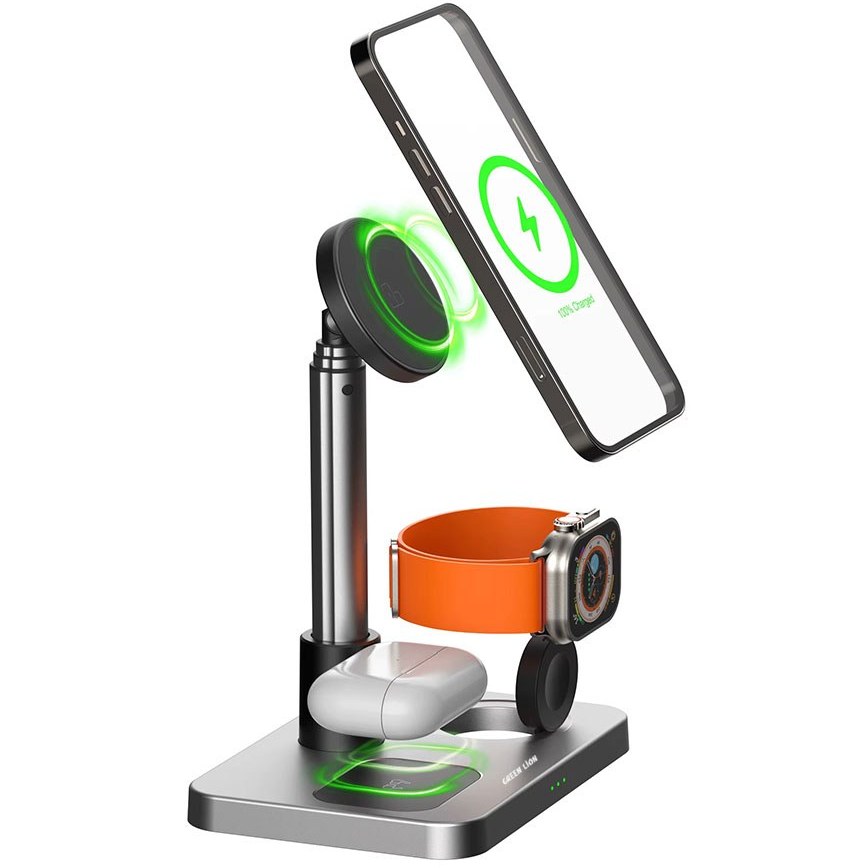 شارژر وایرلس گرین لاین 3‑in‑1 تلسکوپی