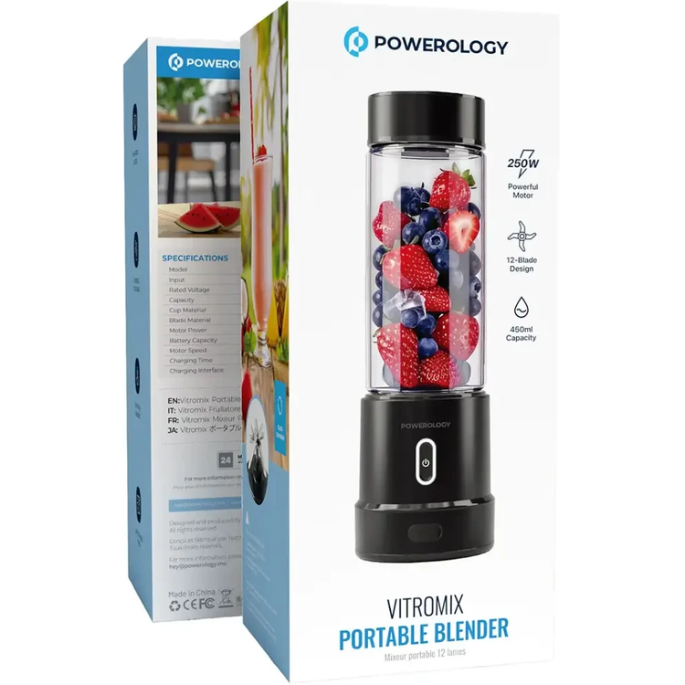 مخلوط کن شارژی پاورولوژی مدل Vitromix Portable Blender PWPBGNA16 - فروشگاه اپل پلاس