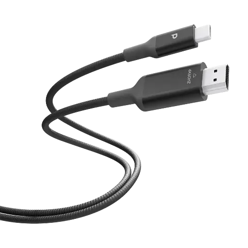 کابل تبدیل USB-C به HDMI پاورولوژی 2 متری 4K POWER SYNC WEAVE مدل PC028 - فروشگاه اپل پلاس