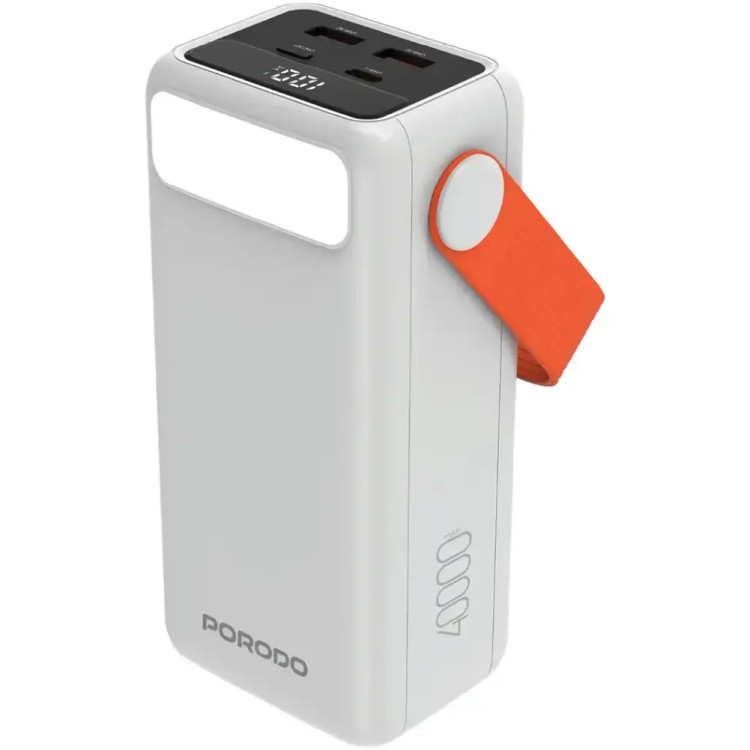 پاوربانک Porodo 40000mAh با چراغ LED مدل PDPBXRT40WH - فروشگاه اپل پلاس
