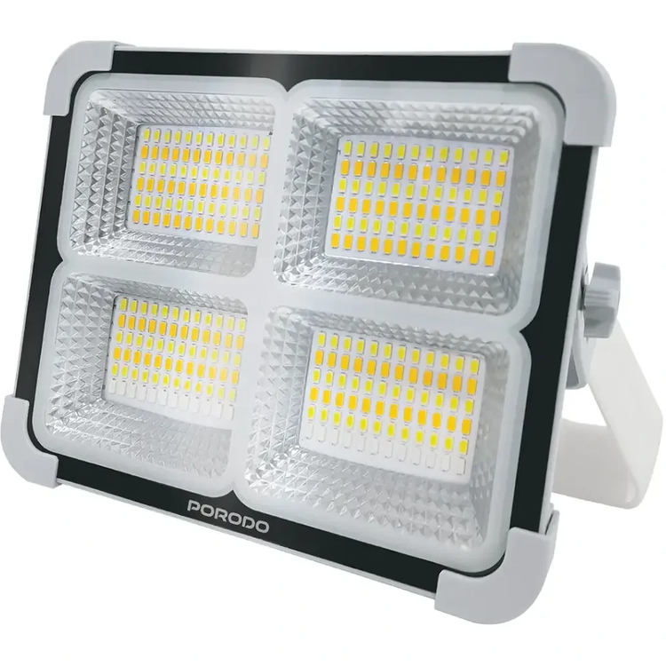 چراغ خورشیدی قابل شارژ Porodo Sunlite مدل PDQTS100WH - فروشگاه اپل پلاس