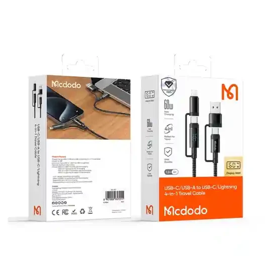 کابل چند کاره مک دودو Mcdodo CA-199 طول 1.2 متر توان 60 وات - فروشگاه اپل پلاس