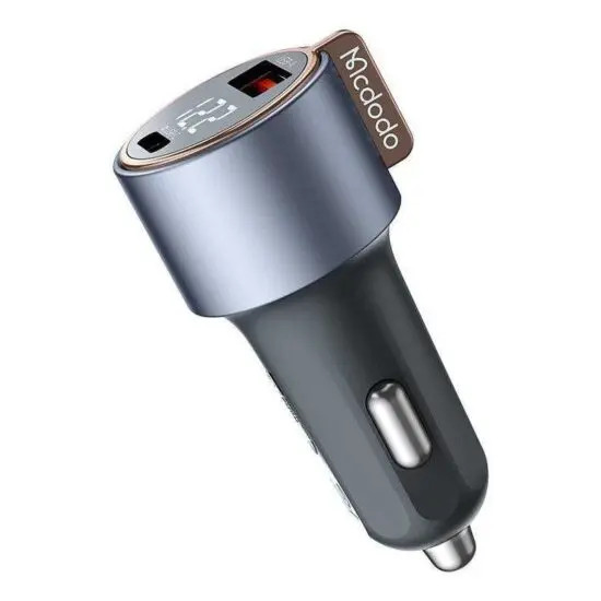 شارژر فندکی 75 وات مکدودو مدل CC-3690 | با ۲ پورت و نمایشگر دیجیتال - نمای 1