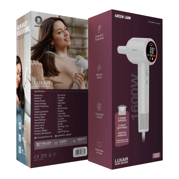 سشوار گرین لاین مدل LUXAIR Hair Dryer - اپل پلاس