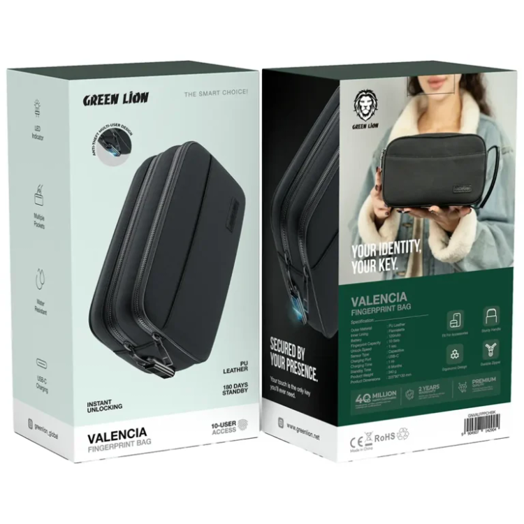 کیف لوازم جانبی گرین لاین مدل Green Lion Valencia Fingerprint Bag - اپل پلاس