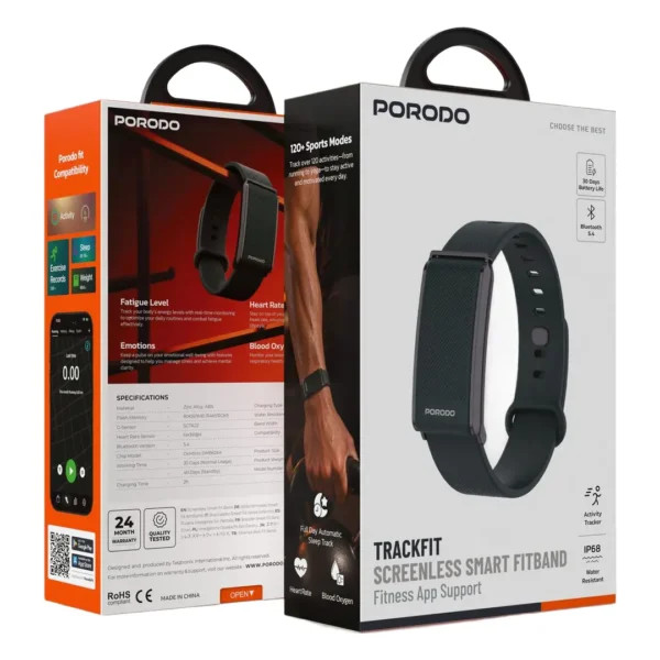 دستبند هوشمند بدون نمایشگر پرودو TrackFit مدل PDSB1062GN