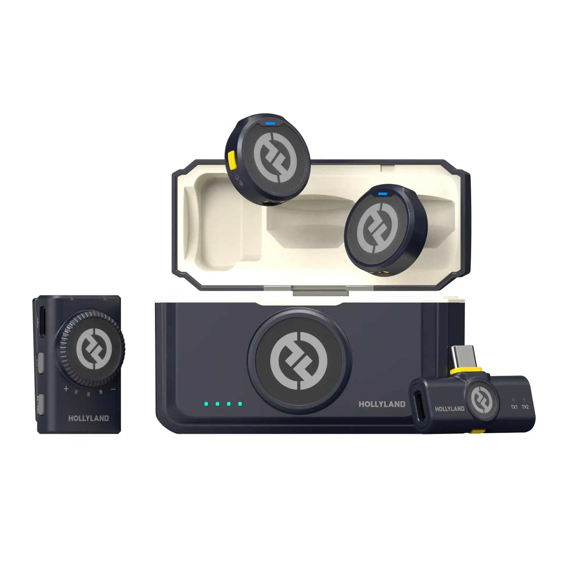 میکروفن بی سیم یقه ای هالی لند Hollyland LARK M2 Mini Combo