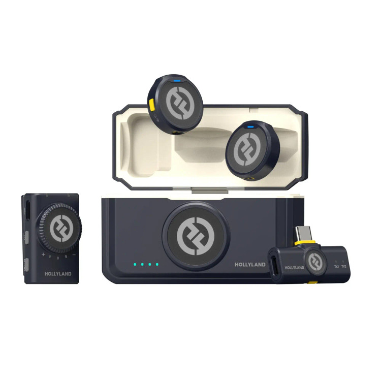 میکروفن بی سیم یقه ای هالی لند Hollyland LARK M2 Mini Combo