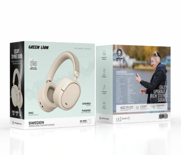 هدست بلوتوث گرین لاین مدل Sweden Wireless Headphone ENC GL-HP57