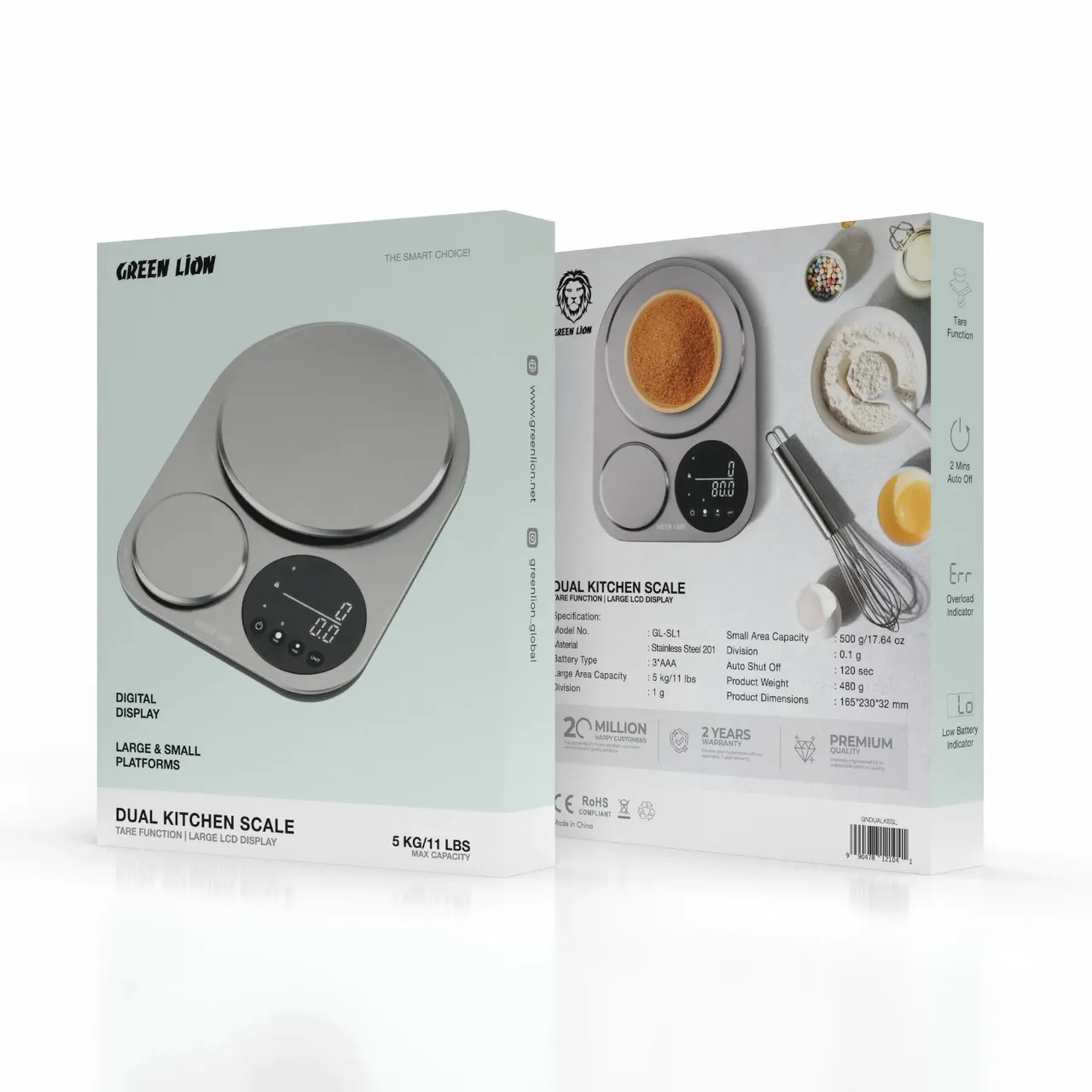 ترازو آشپزخانه دیجیتال گرین لاین مدل Dual Kitchen Scale
