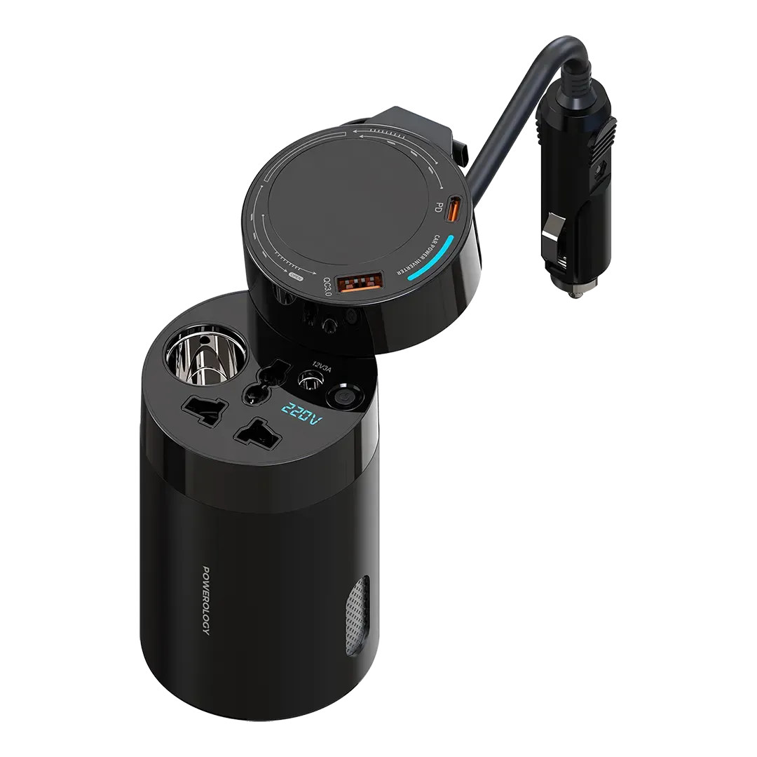 اینورتر فندکی پاورولوژی Powerology PWCPI200WBK